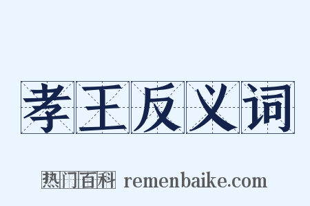 孝王反义词是什么意思的图片